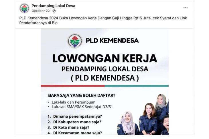 Rekrutmen Pendamping Desa 2025 Dibuka