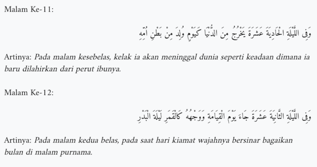 Fadhilah Tarawih Malam ke 12