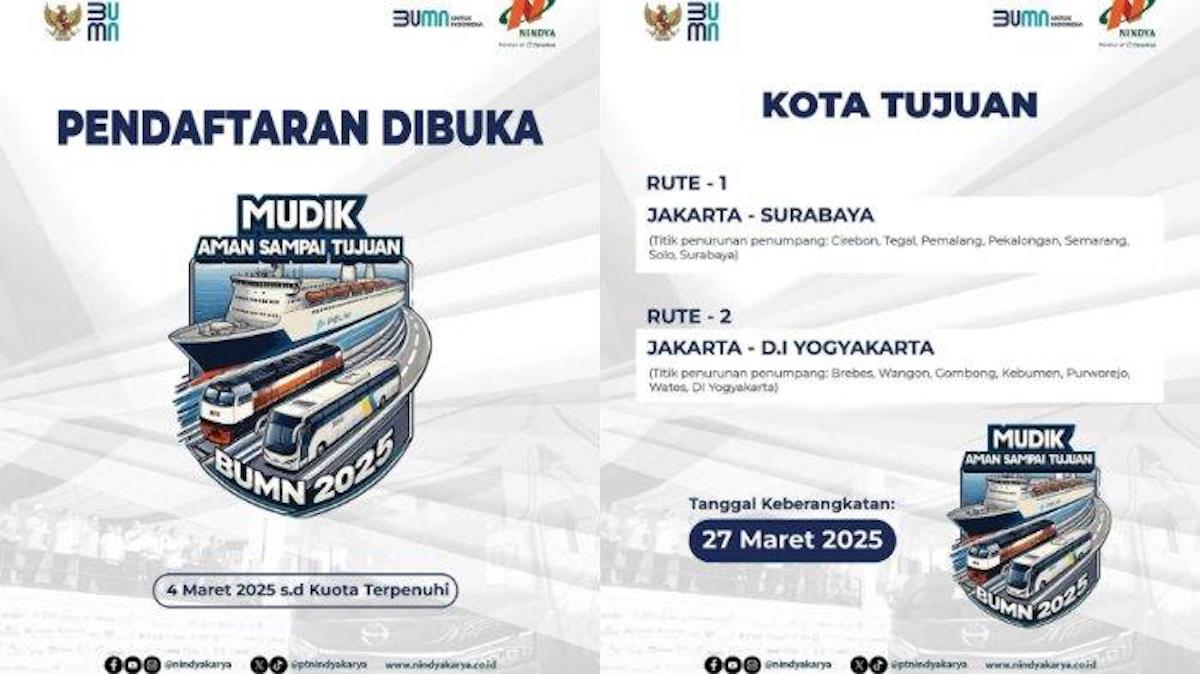 Mudik Gratis Nindya Karya 2025